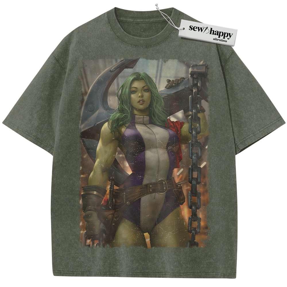 Wash Tee She-Hulk Shirt, Marvel Comics Shirt, Vintage Tee