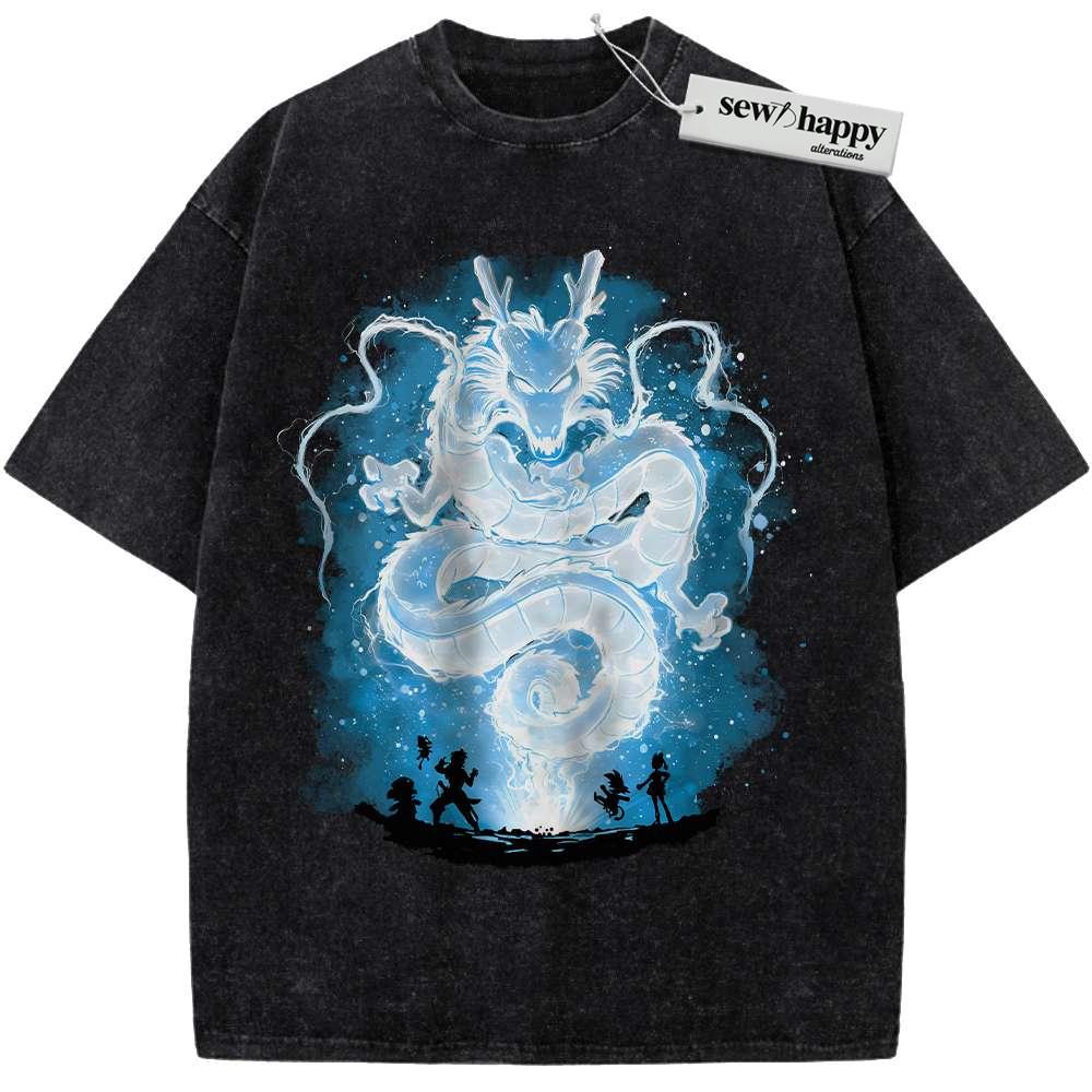 Wash Tee Shenron Shirt, Dragon Ball Z Shirt, DBZ Shirt, Anime Shirt, Vintage Tee