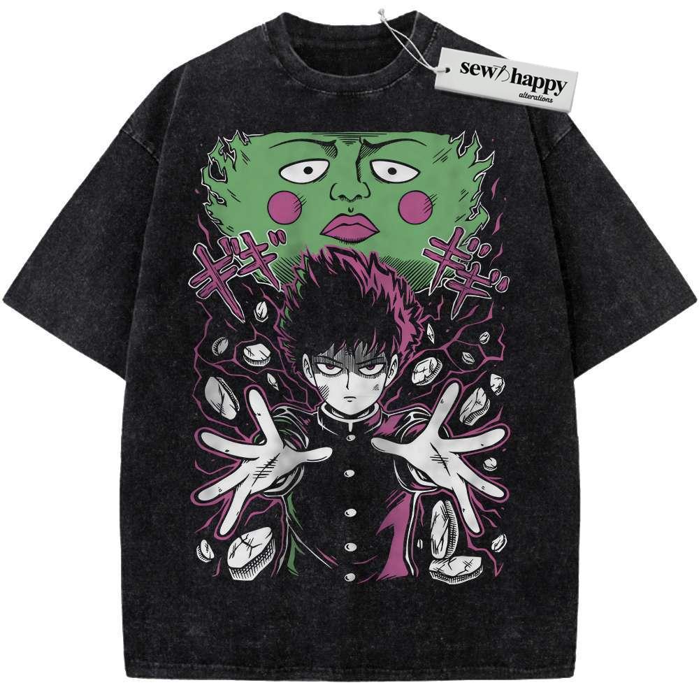 Wash Tee Shigeo Kageyama Shirt, Mob Psycho 100 Shirt, Anime Shirt, Vintage Tee