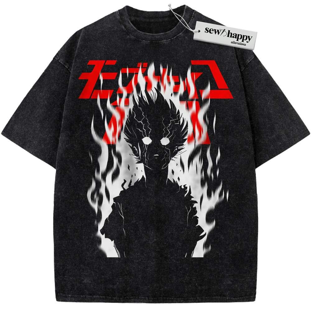 Wash Tee Shigeo Kageyama Shirt, Mob Psycho 100 Shirt, Anime Shirt, Vintage Tee