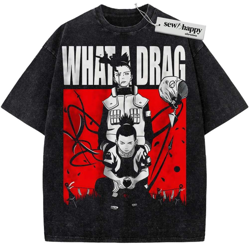 Wash Tee Shikamaru Nara Shirt, Naruto Shirt, Anime Shirt, Vintage Tee