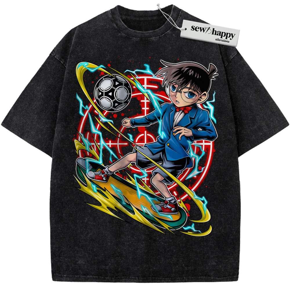 Wash Tee Shinichi Kudo Shirt, Detective Conan Shirt, Anime Shirt, Vintage T-Shirt
