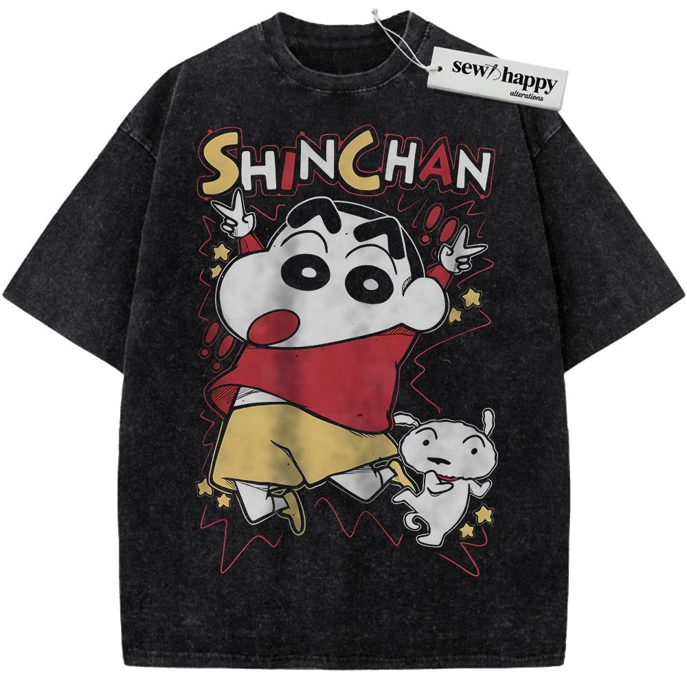 Wash Tee Shinnosuke Nohara Shirt, Crayon Shin-Chan Shirt, Anime Shirt, Vintage Tee