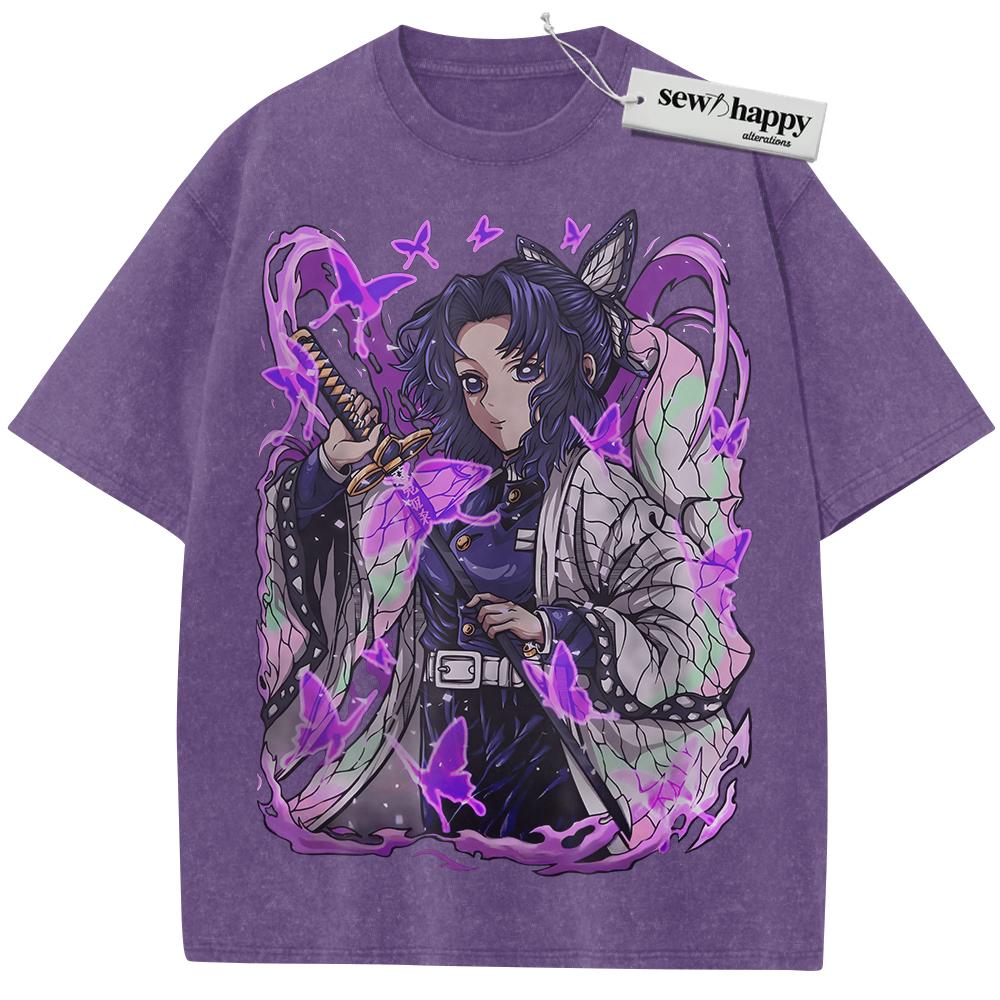 Wash Tee Shinobu Kocho Shirt, Demon Slayer Shirt, Anime Shirt, Vintage Tee Wash Tee Shinobu Kocho Shirt, Demon Slayer Shirt, Anime Shirt, Vintage Tee - Image 1