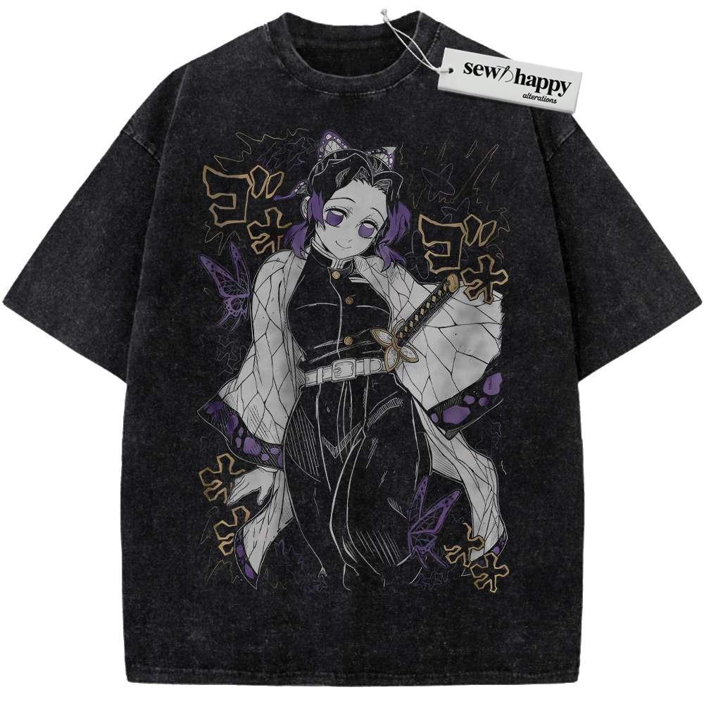Wash Tee Shinobu Kocho Shirt, Demon Slayer Shirt, Anime Shirt, Vintage Tee Wash Tee Shinobu Kocho Shirt, Demon Slayer Shirt, Anime Shirt, Vintage Tee - Image 1