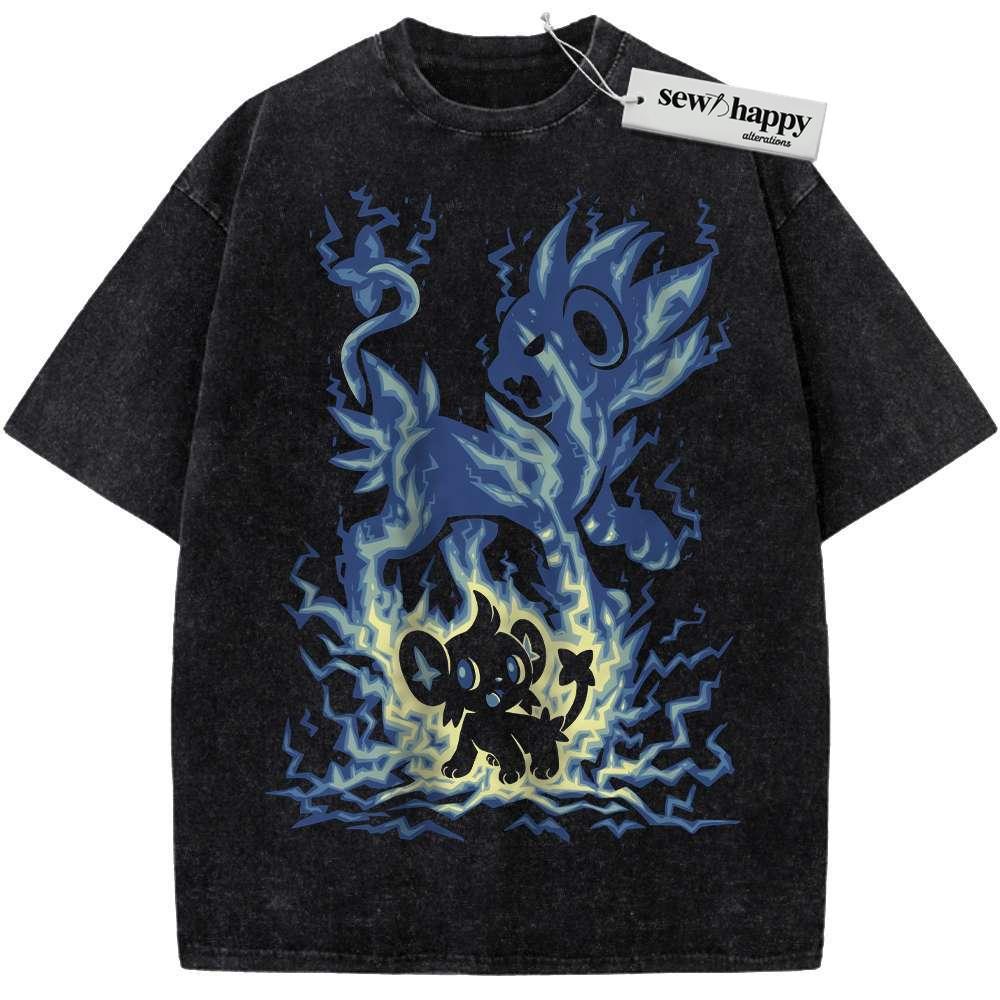 Wash Tee Shinx Shirt, Luxray Shirt, Pokemon shirt, Anime Shirt, Vintage T-Shirt