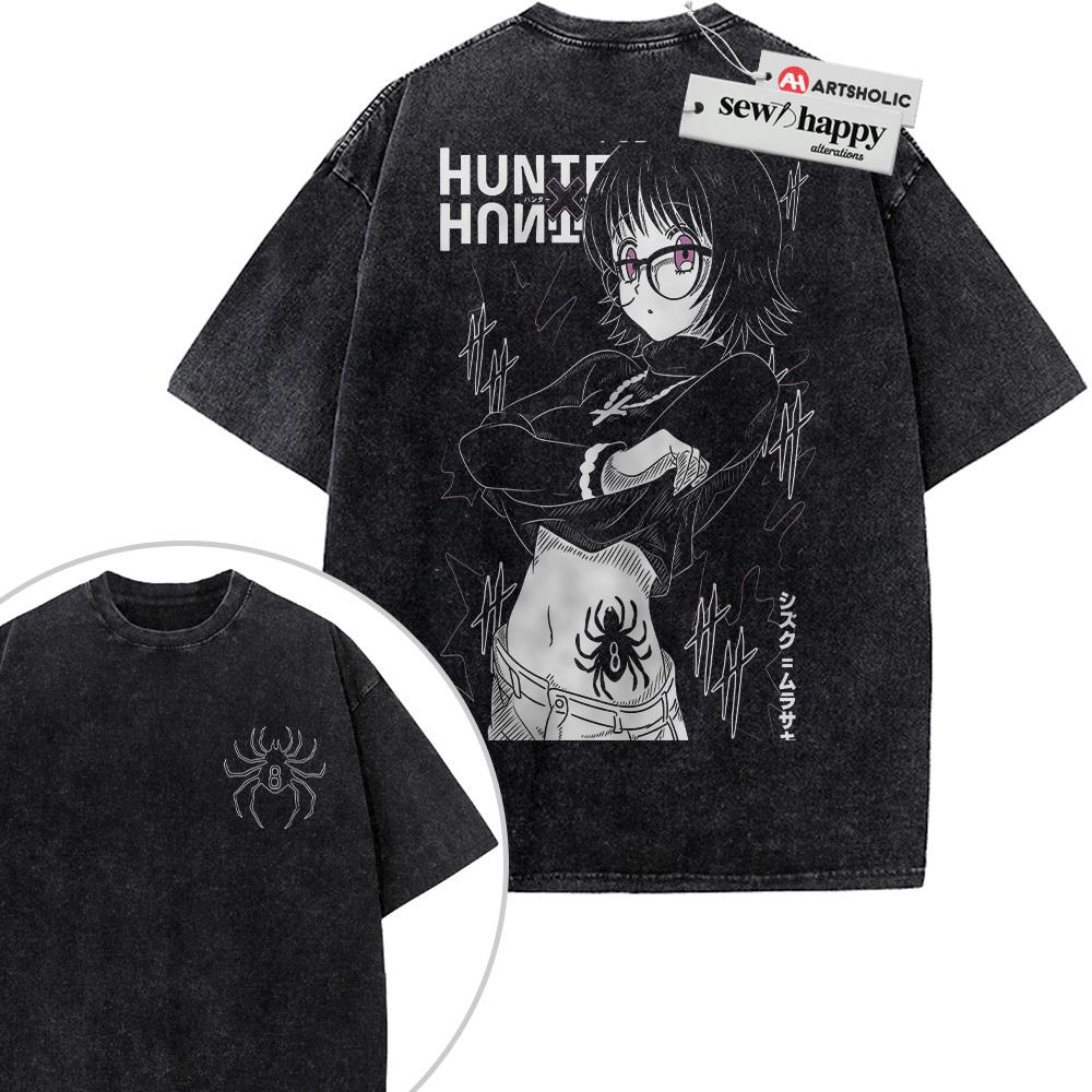 Wash Tee Shizuku Murasaki Shirt, Hunter x Hunter Shirt, Anime Shirt, Vintage Tee 2-Sided