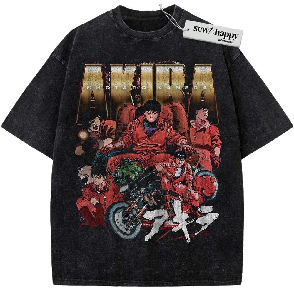 Wash Tee Shotaro Kaneda Shirt, Akira Shirt, Anime Shirt, Vintage Tee
