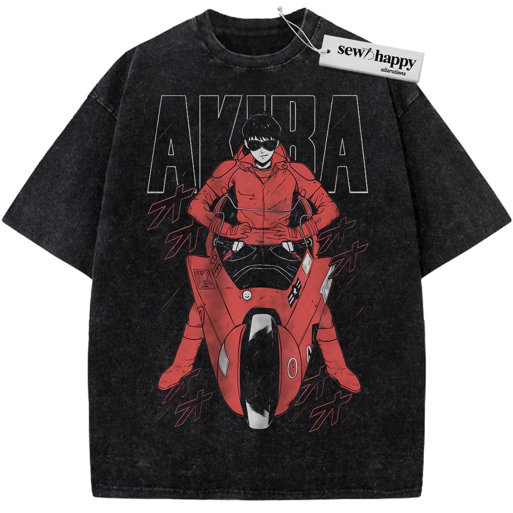Wash Tee Shotaro Kaneda Shirt, Akira Shirt, Anime Shirt, Vintage Tee