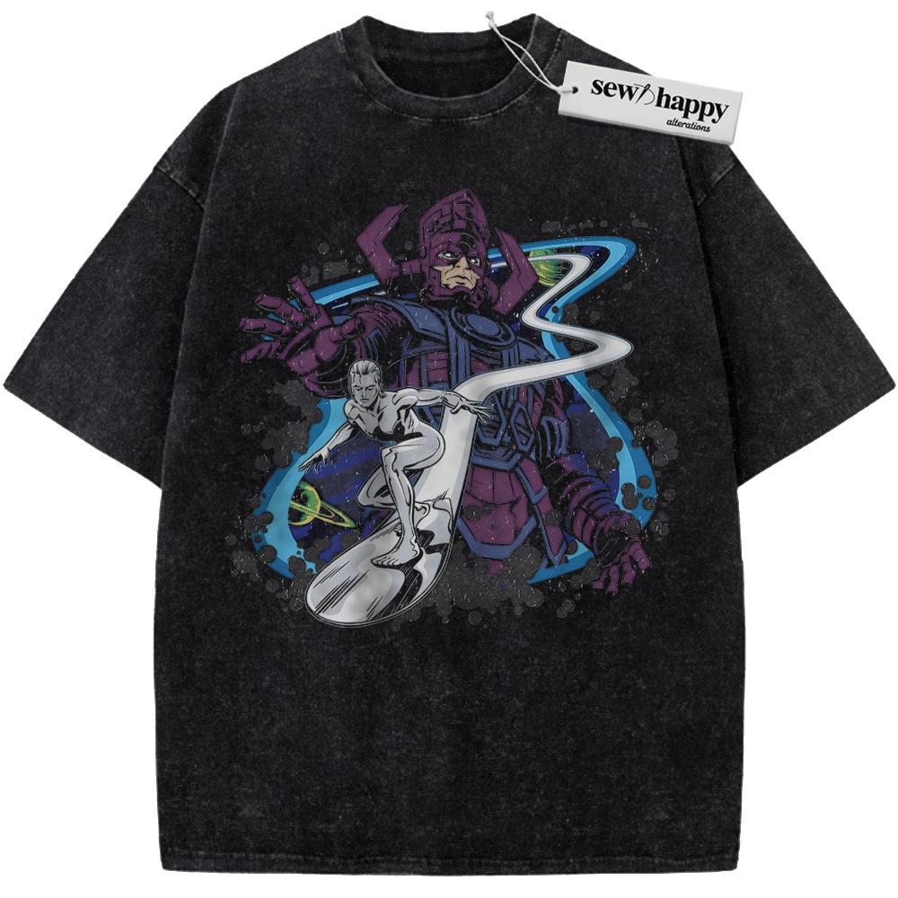 Wash Tee Silver Surfer Shirt, Galactus Shirt, Marvel Comics Shirt, Vintage Tee