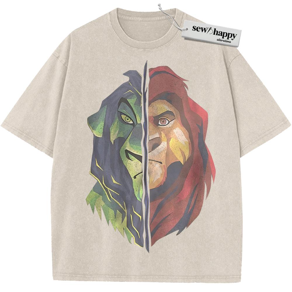 Wash Tee Simba Shirt, Scar Shirt, The Lion King Shirt, Animated Shirt, Vintage Tee