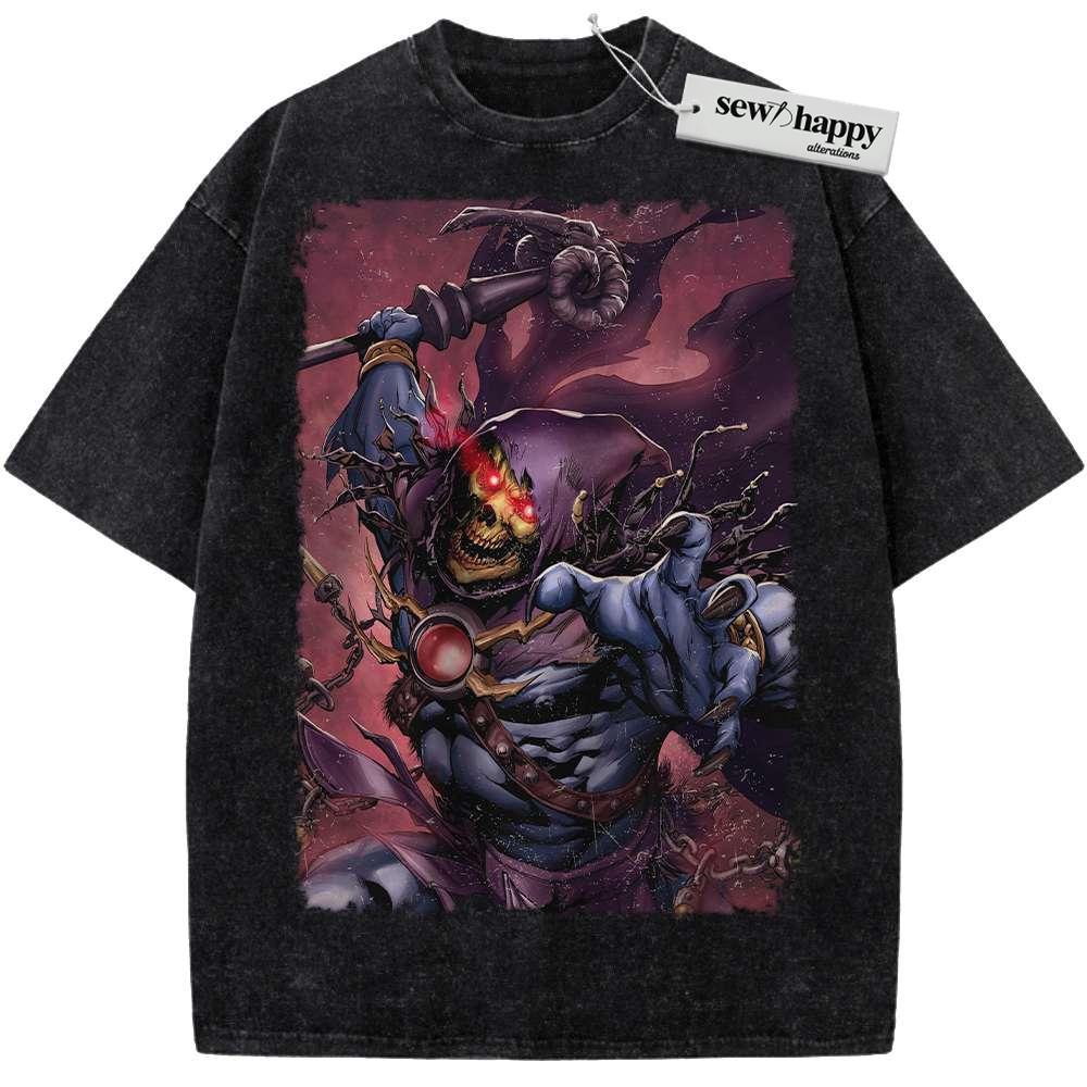 Wash Tee Skeletor Shirt, Masters of the Universe Shirt, Animated Shirt, Vintage Tee