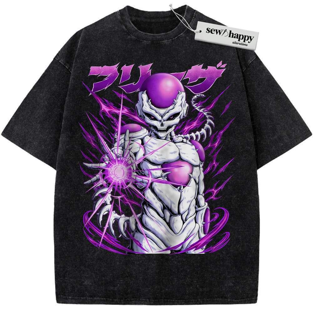 Wash Tee Skull Frieza Shirt, Dragon Ball Shirt, DBZ Shirt, Anime Shirt, Vintage T-Shirt