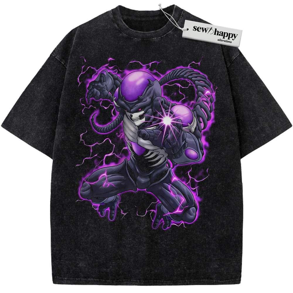 Wash Tee Skull Frieza Shirt, Dragon Ball Shirt, DBZ Shirt, Anime Shirt, Vintage Tee