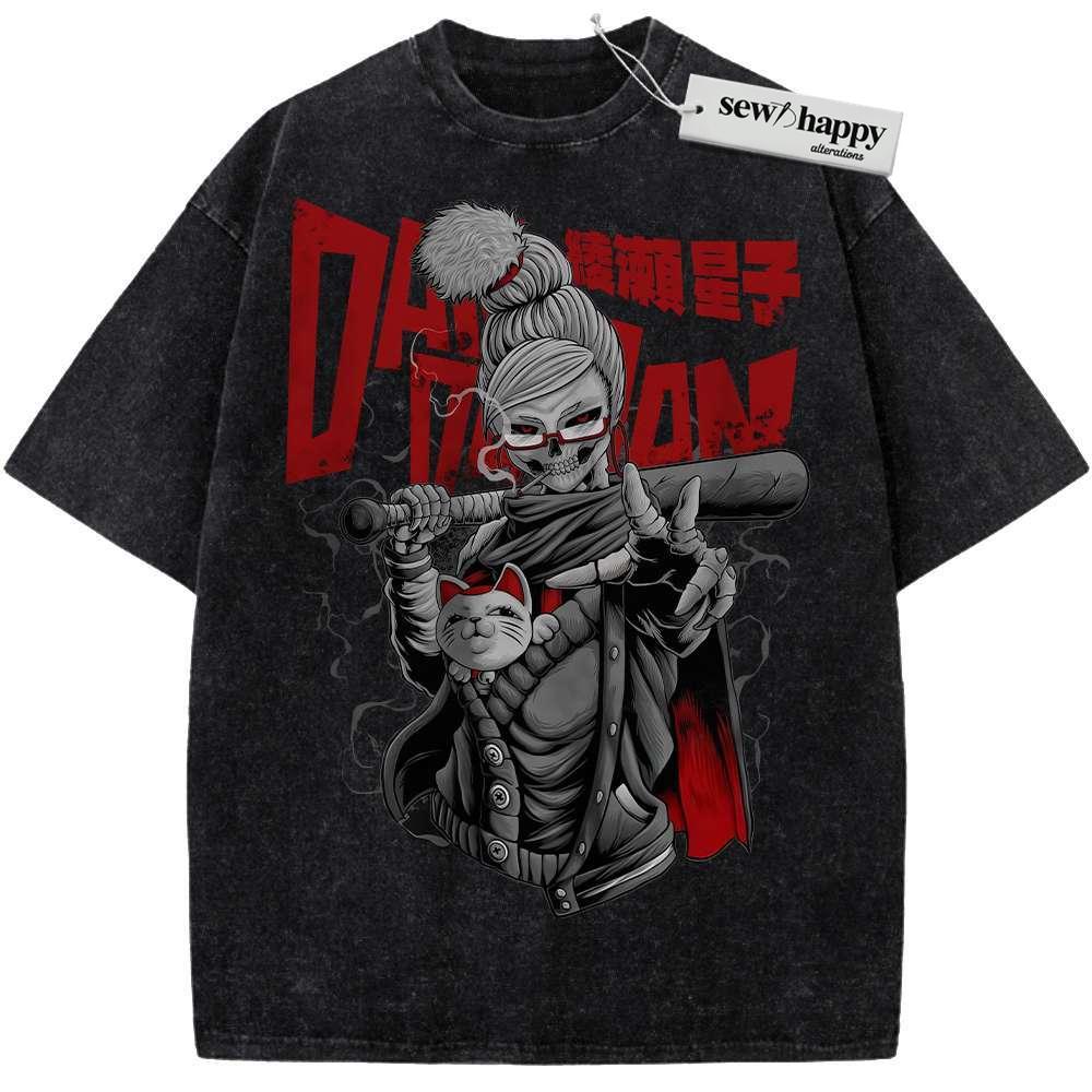 Wash Tee Skull Seiko Ayase Shirt, Dandadan Shirt, Anime Shirt, Vintage T-Shirt