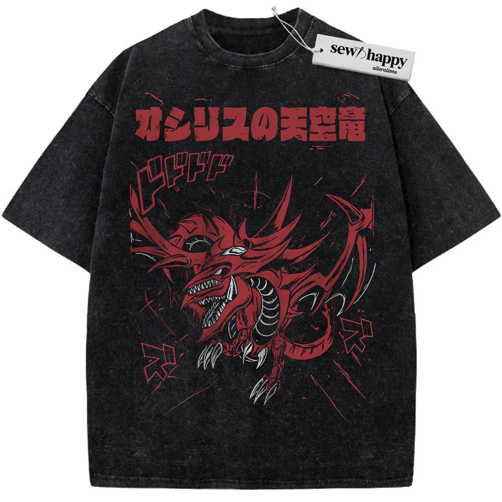 Wash Tee Sky Dragon of Osiris Shirt, Slifer the Sky Dragon Shirt, Anime Shirt, Vintage T-Shirt