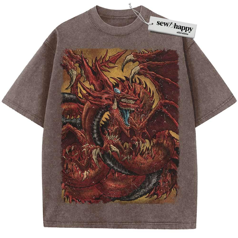 Wash Tee Sky Dragon of Osiris Shirt, Slifer the Sky Dragon Shirt, Anime Shirt, Vintage T-Shirt