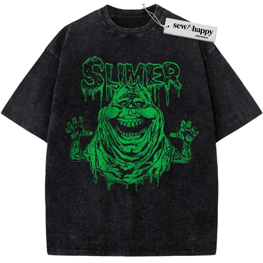 Wash Tee Slimer Shirt, Ghostbusters Shirt, Halloween Shirt, Horror Shirt, Vintage T-Shirt