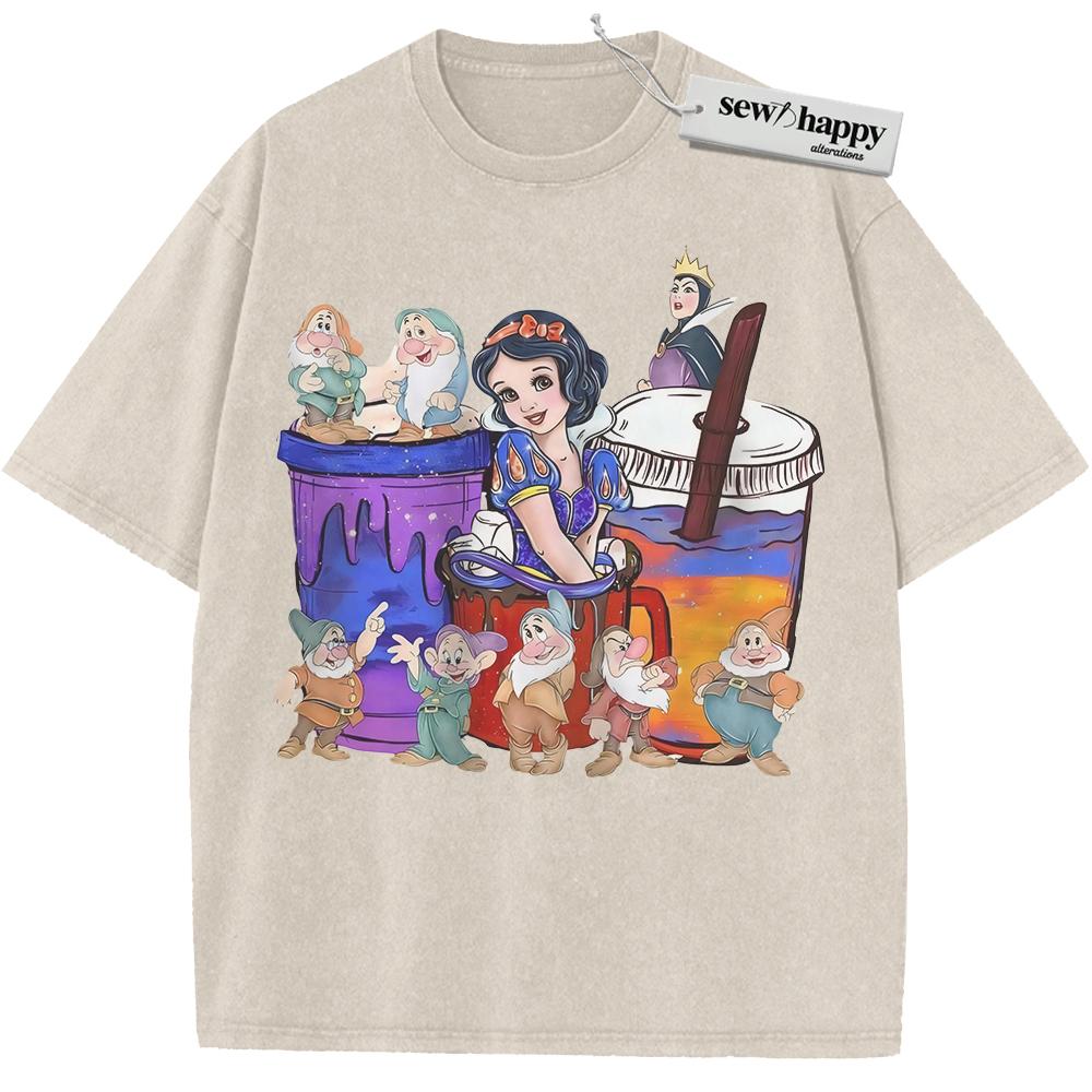 Wash Tee Snow White and the Seven Dwarfs Shirt, Animated Shirt, Vintage T-Shirt
