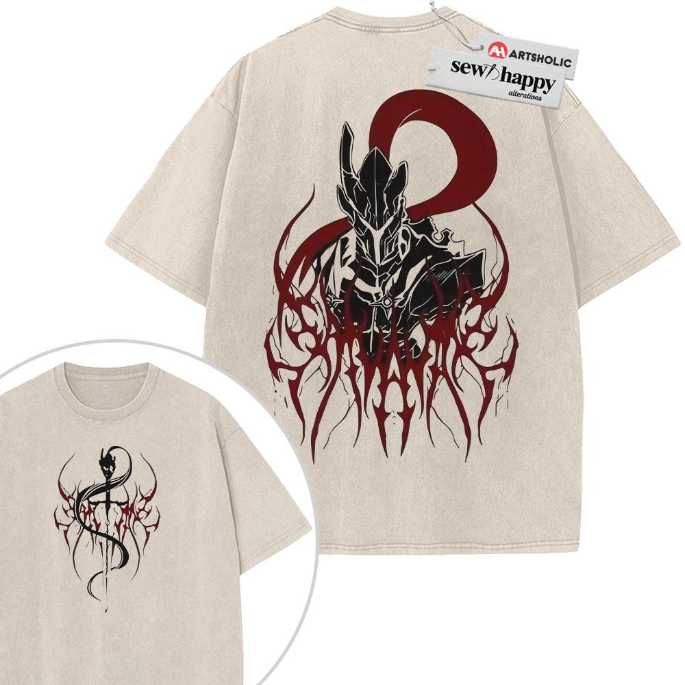 Wash Tee Solo Leveling Shirt, Anime Shirt, Vintage T-Shirt 2-Sided