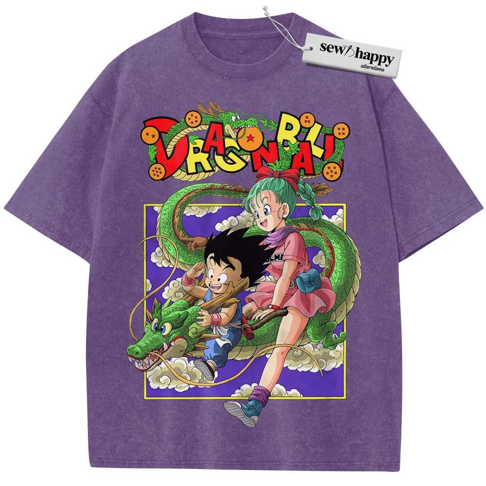 Wash Tee Son Goku Shirt, Bulma Shirt, Dragon Ball Shirt, DBZ Shirt, Anime Shirt, Vintage T-Shirt