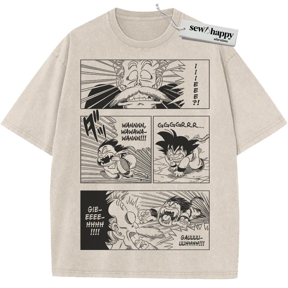 Wash Tee Son Goku Shirt, Dragon Ball Shirt, Anime Shirt, Vintage T-Shirt