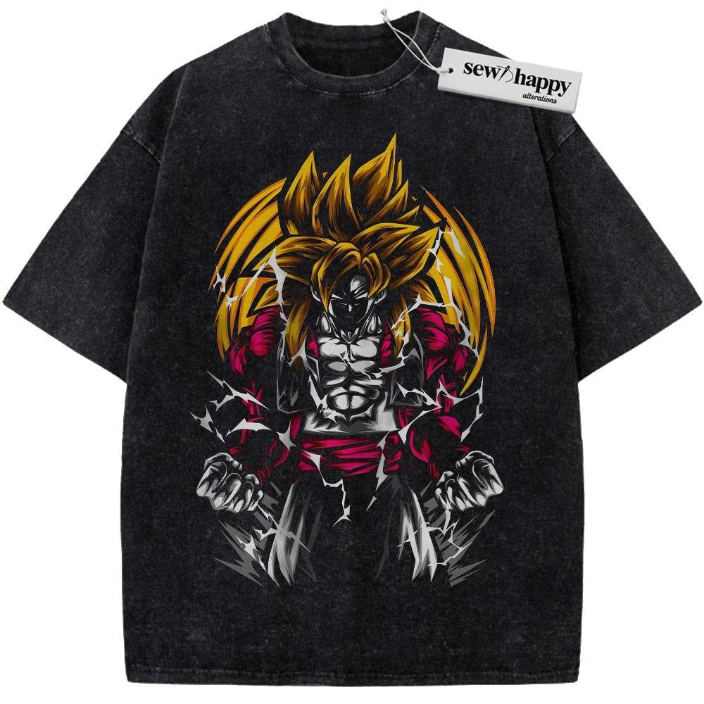 Wash Tee Son Goku Shirt, Dragon Ball Shirt, DBZ Shirt, Anime Shirt, Vintage T-Shirt