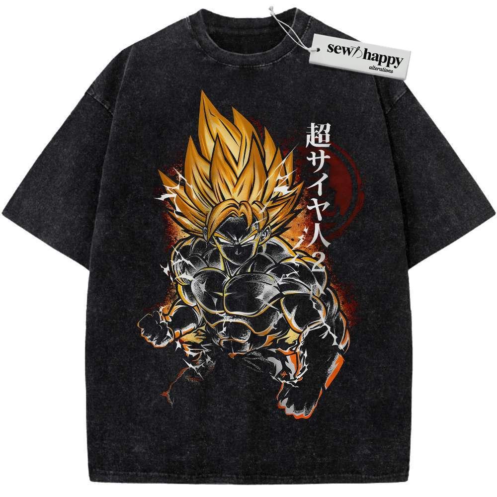 Wash Tee Son Goku Shirt, Dragon Ball Shirt, DBZ Shirt, Anime Shirt, Vintage T-Shirt