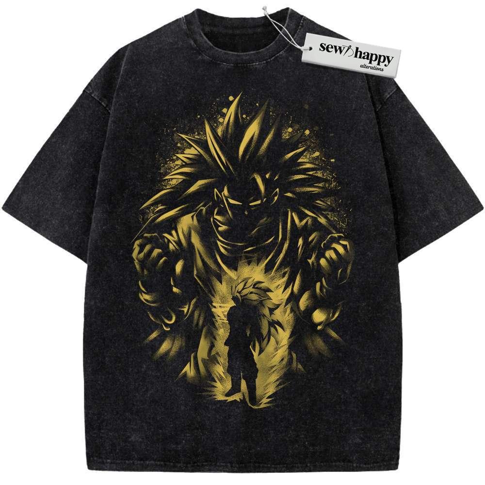 Wash Tee Son Goku Shirt, Dragon Ball Shirt, DBZ Shirt, Anime Shirt, Vintage Tee Wash Tee Son Goku Shirt, Dragon Ball Shirt, DBZ Shirt, Anime Shirt, Vintage Tee - Image 1