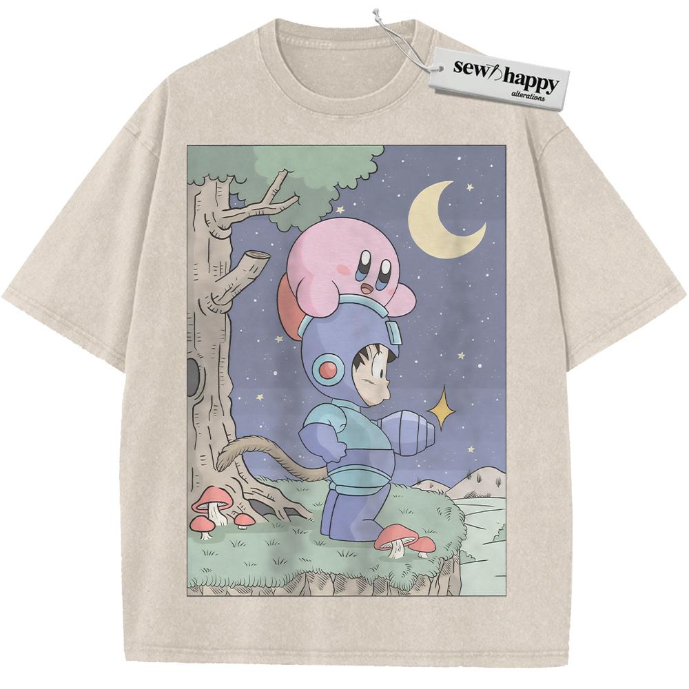 Wash Tee Son Goku Shirt, Kirby Shirt, Dragon Ball Shirt, Anime Shirt, Vintage T-Shirt