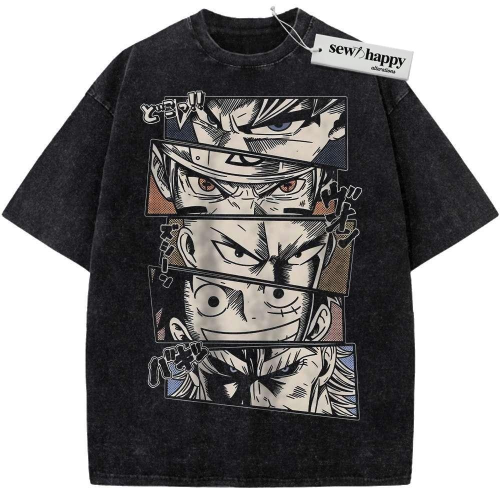 Wash Tee Son Goku Shirt, Naruto Shirt, Luffy Shirt, Saitama Shirt, All Might Shirt, Anime Shirt, Vintage T-Shirt