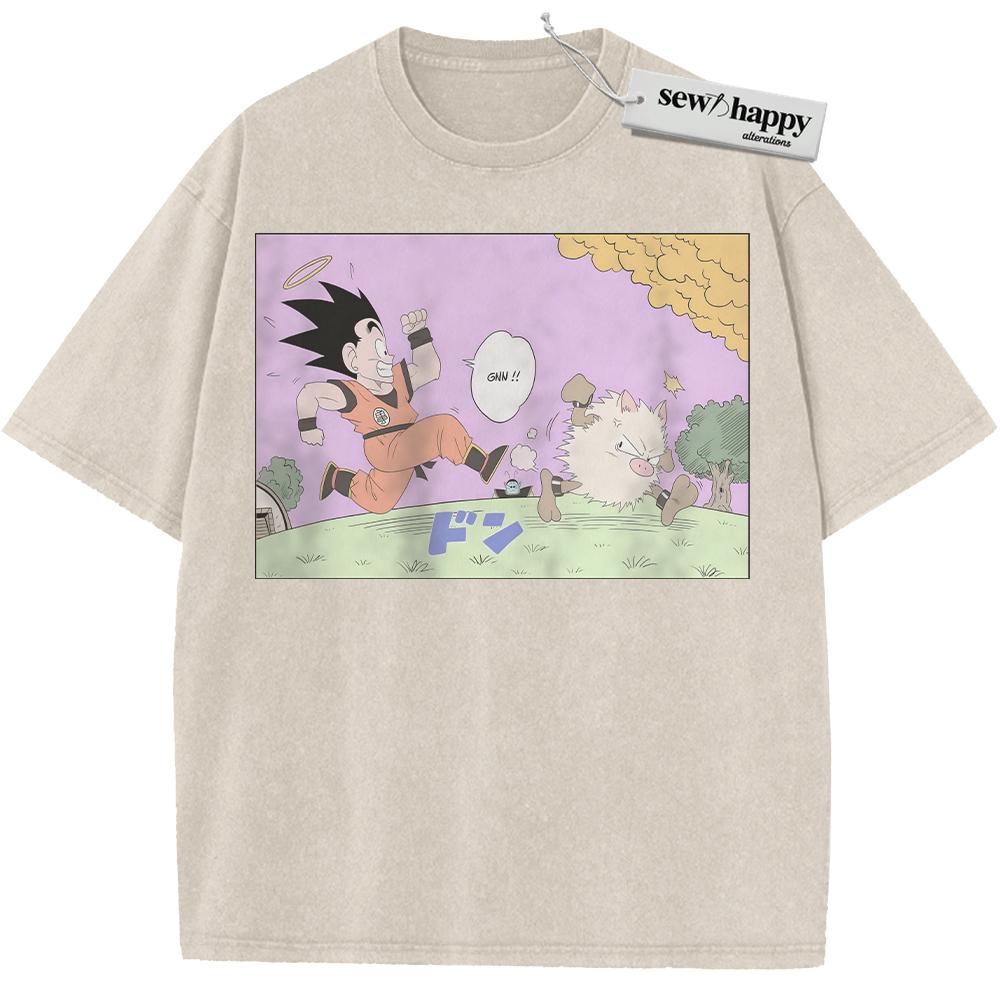 Wash Tee Son Goku Shirt, Primeape Shirt, Dragon Ball Shirt, Pokemon Shirt, Anime Shirt, Vintage Tee