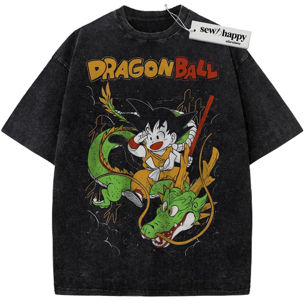 Wash Tee Son Goku Shirt, Shenron Shirt, Dragon Ball Shirt, Anime Shirt, Vintage T-Shirt