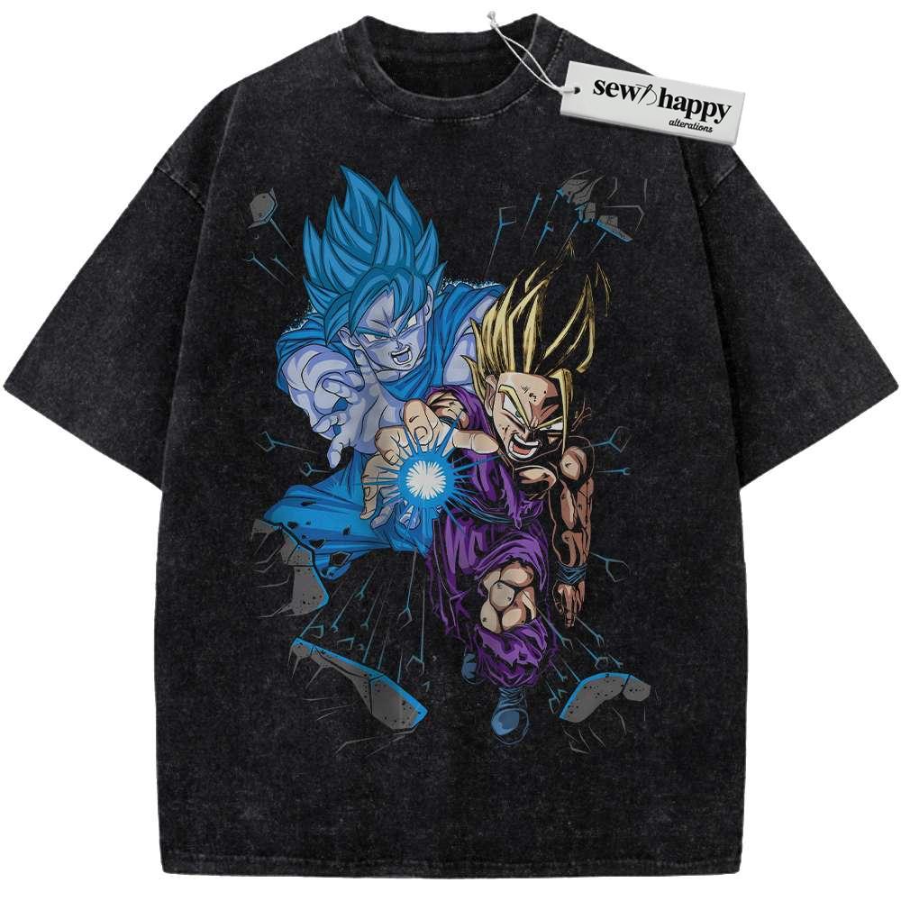 Wash Tee Son Goku Shirt, Son Gohan Shirt, Dragon Ball Shirt, DBZ Shirt, Anime Shirt, Vintage Tee