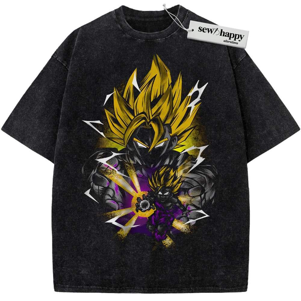Wash Tee Son Goku Shirt, Son Gohan Shirt, Dragon Ball Z Shirt, DBZ Shirt, Anime Shirt, Vintage Tee