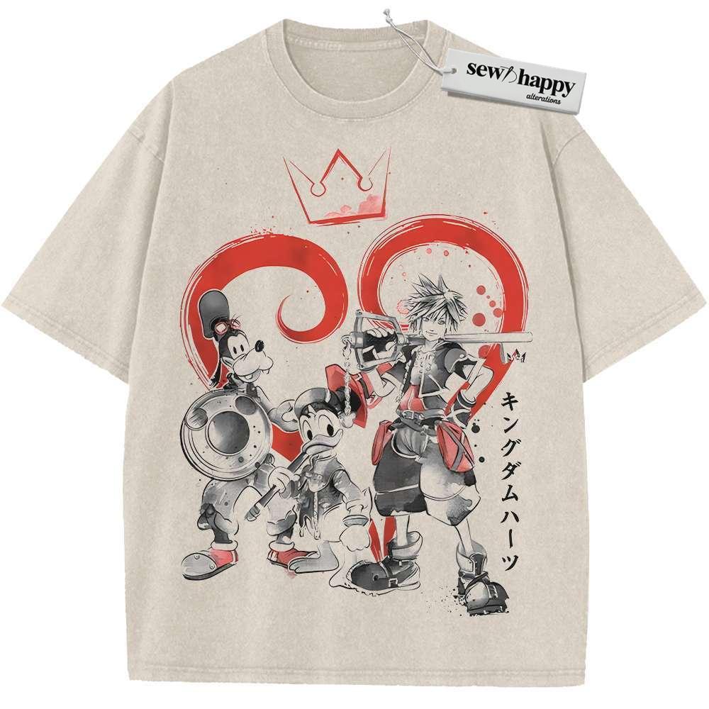 Wash Tee Sora Shirt, Goofy Shirt, Donald Duck Shirt, Kingdom Hearts Shirt, Game Shirt, Vintage T-Shirt