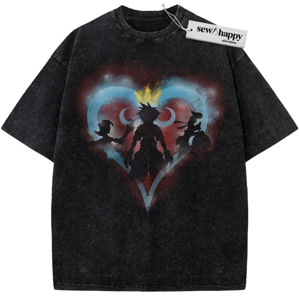 Wash Tee Sora Shirt, Kingdom Hearts Shirt, Game Shirt, Vintage T-Shirt