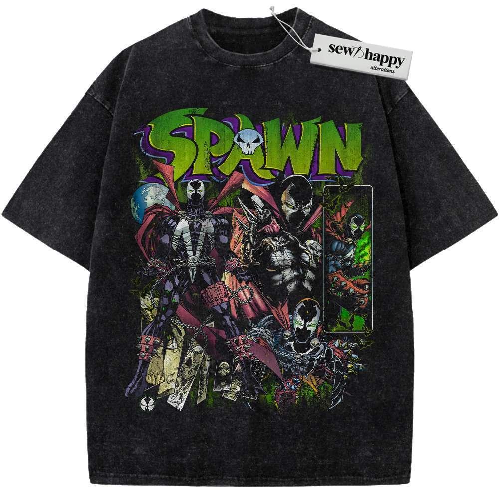 Wash Tee Spawn Shirt, Comic Shirt, Vintage Tee
