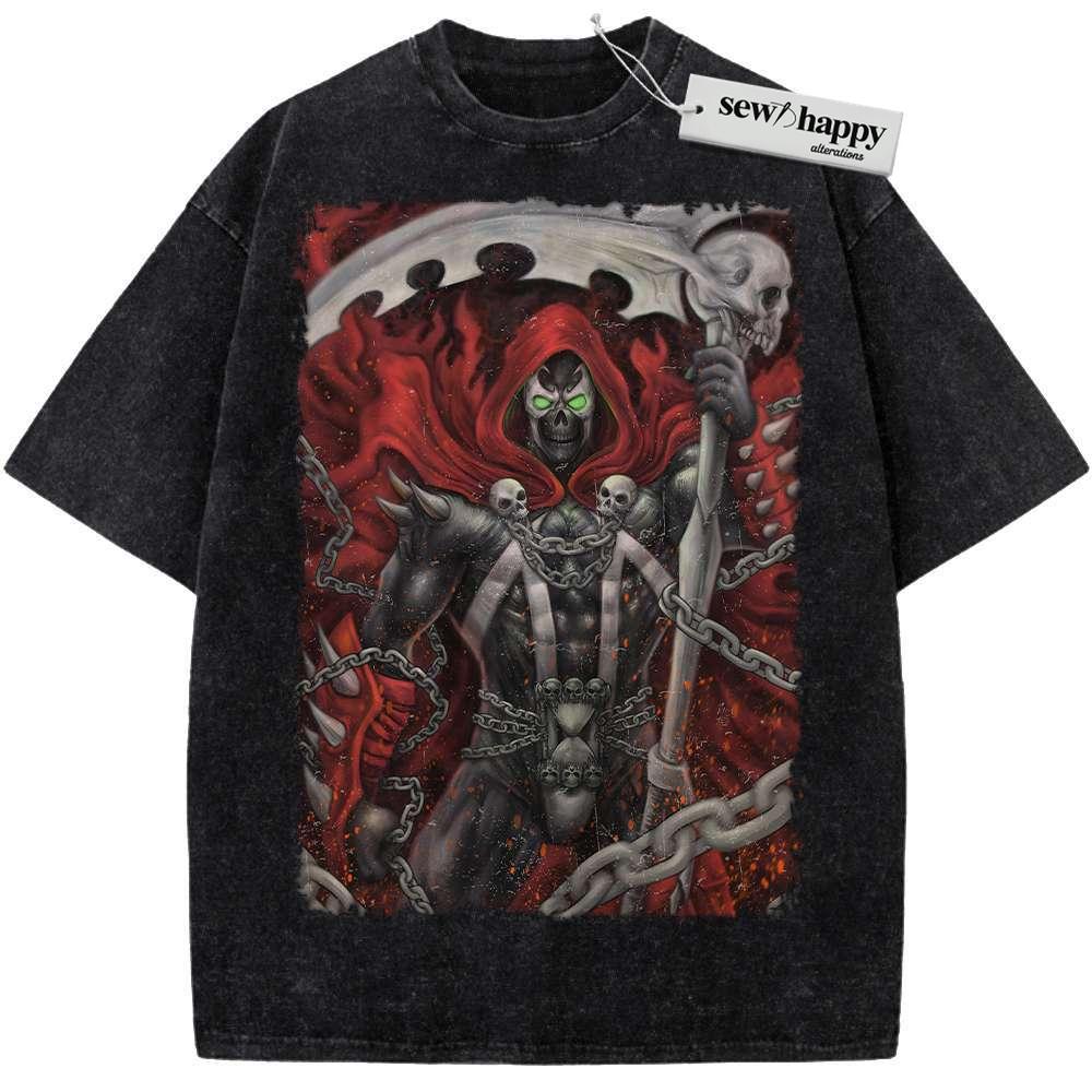 Wash Tee Spawn Shirt, Marvel Comics Shirt, Vintage Tee Wash Tee Spawn Shirt, Marvel Comics Shirt, Vintage Tee - Image 1