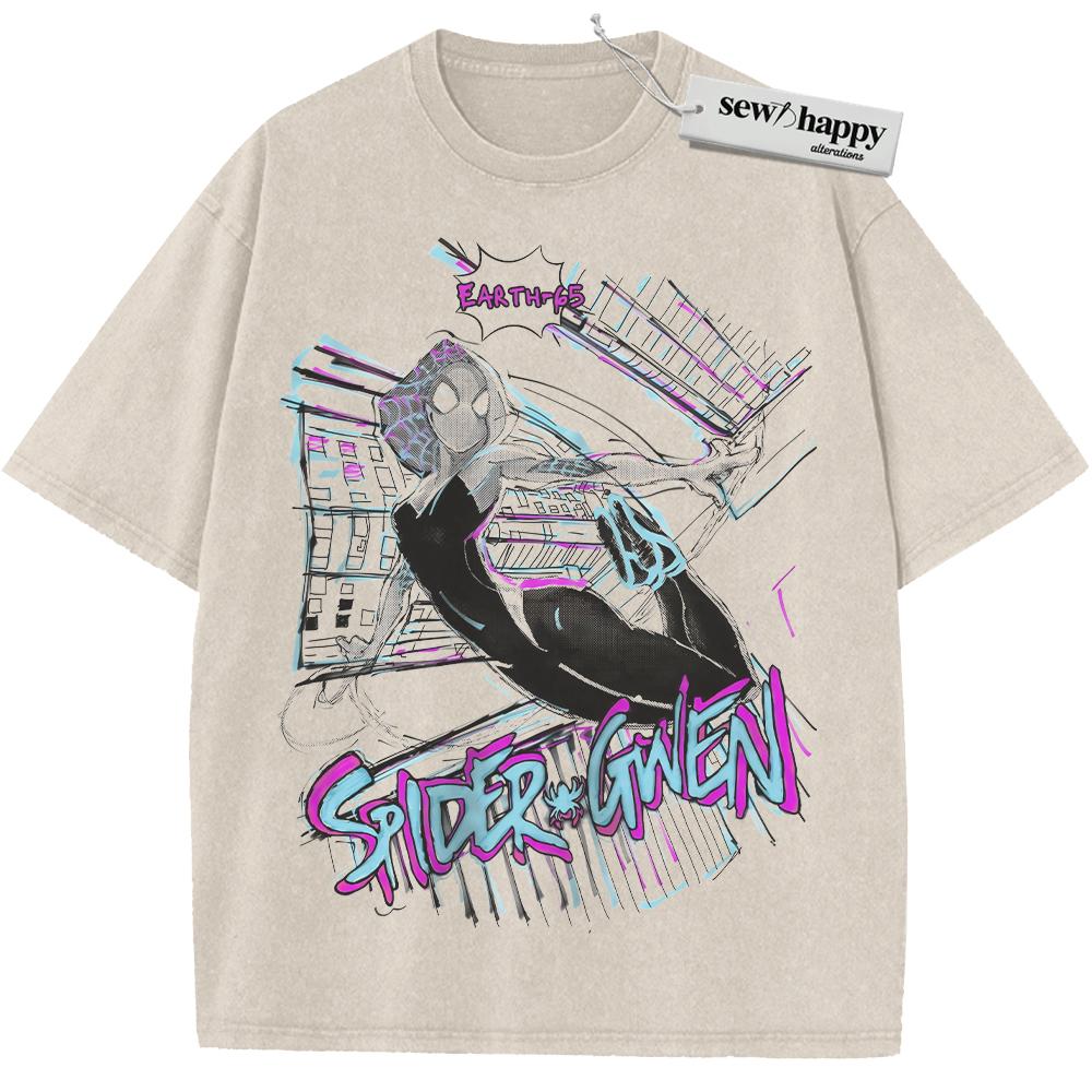 Wash Tee Spider-Gwen Shirt, Spider Woman Shirt, Marvel Comics Shirt, Vintage T-Shirt