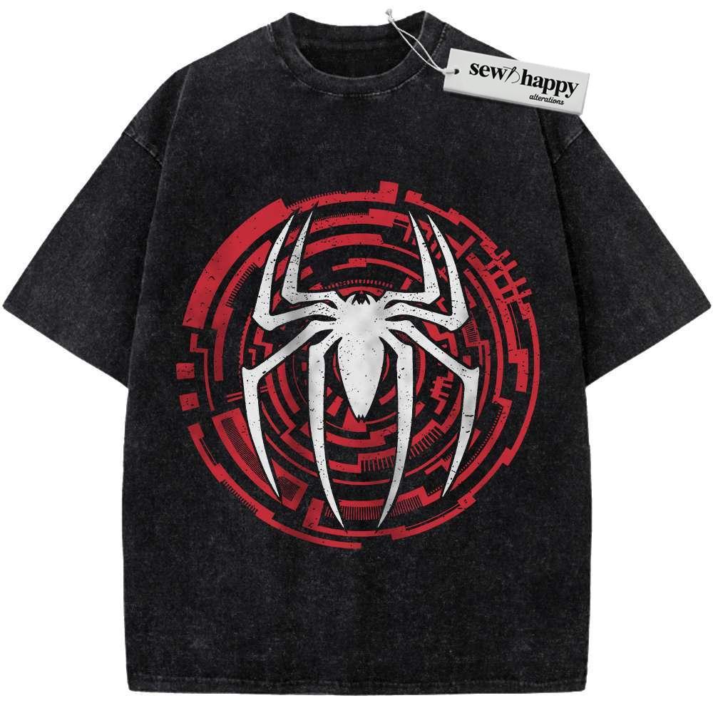 Wash Tee Spider-Man Shirt, Marvel Comics Shirt, Vintage T-Shirt Wash Tee Spider-Man Shirt, Marvel Comics Shirt, Vintage T-Shirt - Image 1