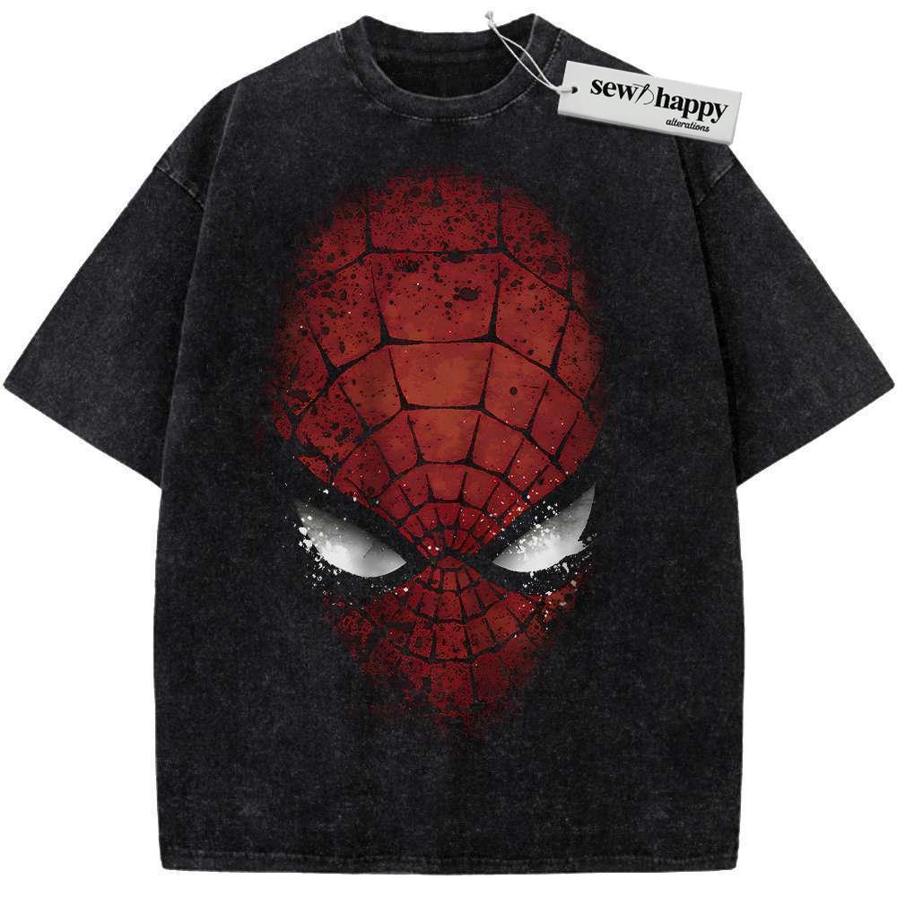 Wash Tee Spider-Man Shirt, Marvel Comics Shirt, Vintage T-Shirt Wash Tee Spider-Man Shirt, Marvel Comics Shirt, Vintage T-Shirt - Image 1