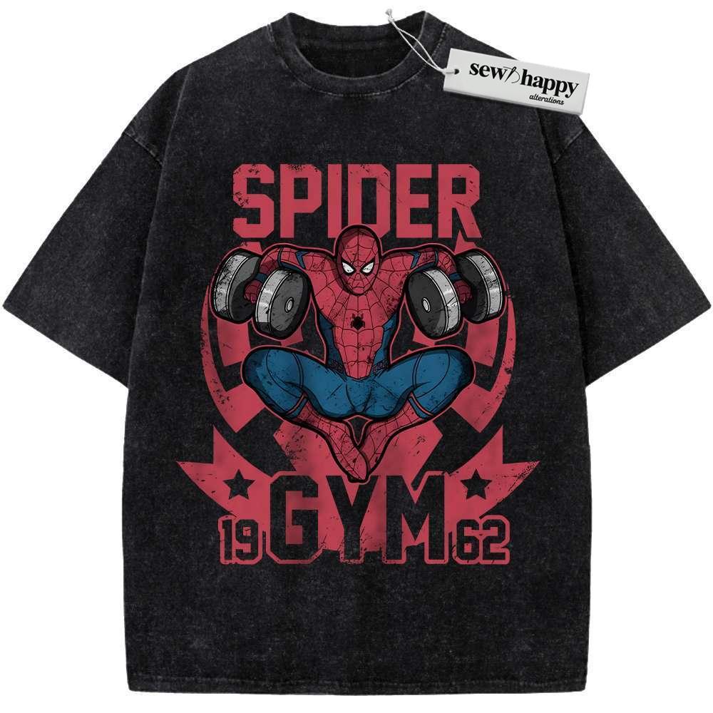 Wash Tee Spider-Man Shirt, Marvel Comics Shirt, Vintage T-Shirt Wash Tee Spider-Man Shirt, Marvel Comics Shirt, Vintage T-Shirt - Image 1