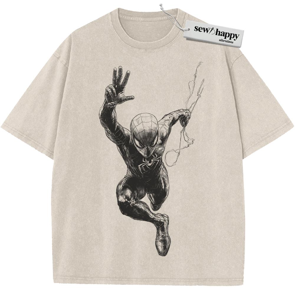 Wash Tee Spider Man Shirt, Marvel Comics Shirt, Vintage T-Shirt