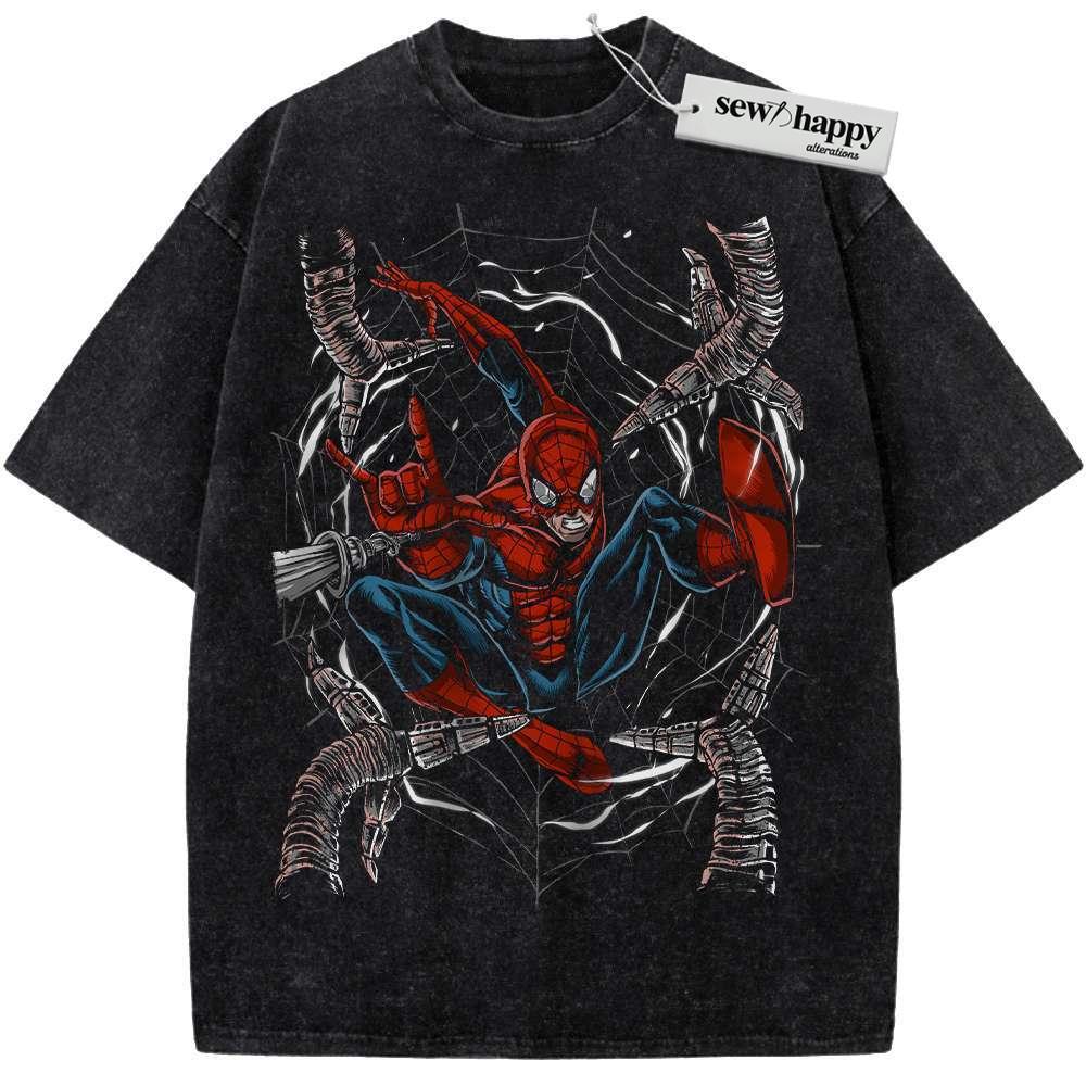 Wash Tee Spider-Man Shirt, Marvel Comics Shirt, Vintage Tee