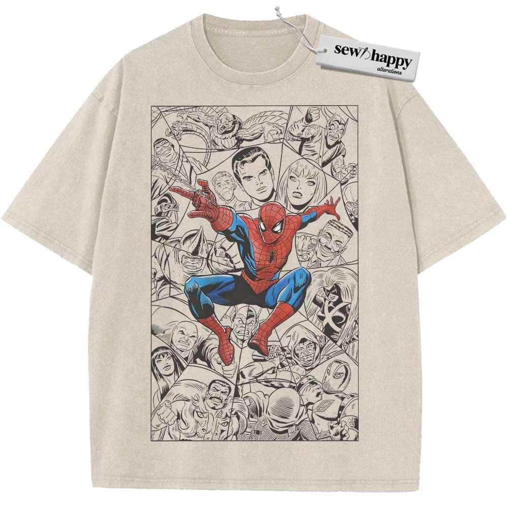 Wash Tee Spider-Man Shirt, Marvel Comics Shirt, Vintage Tee Wash Tee Spider-Man Shirt, Marvel Comics Shirt, Vintage Tee - Image 1