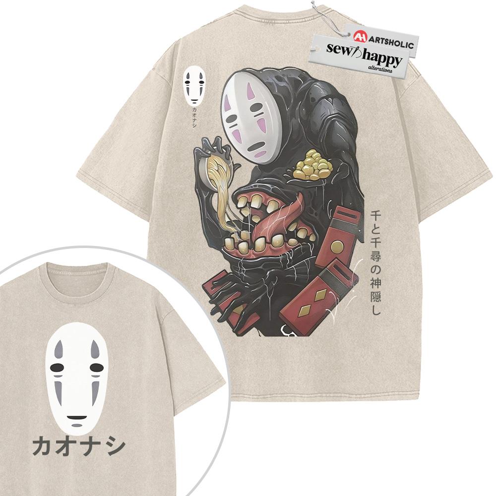 Wash Tee Spirited Away Shirt, Studio Ghibli Shirt, Anime Shirt, Vintage T-Shirt 2-Sided