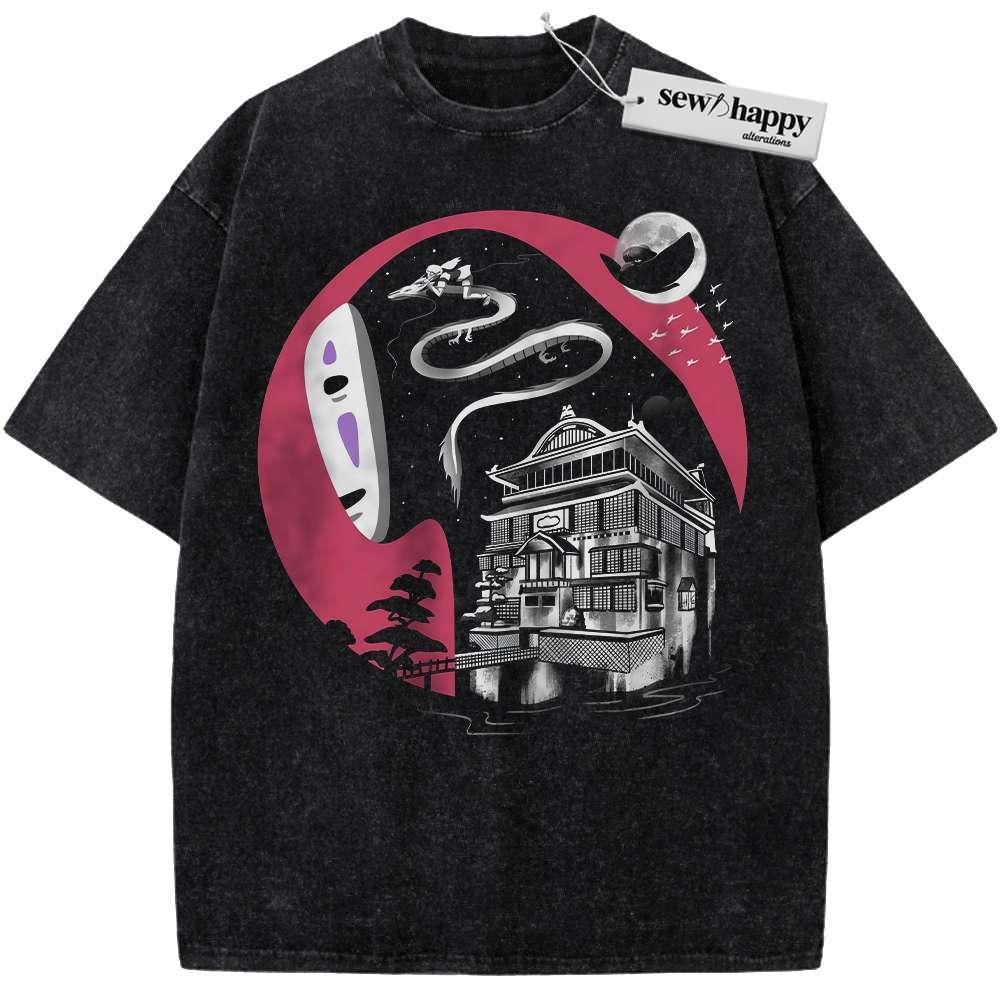 Wash Tee Spirited Away Shirt, Studio Ghibli Shirt, Anime Shirt, Vintage T-Shirt