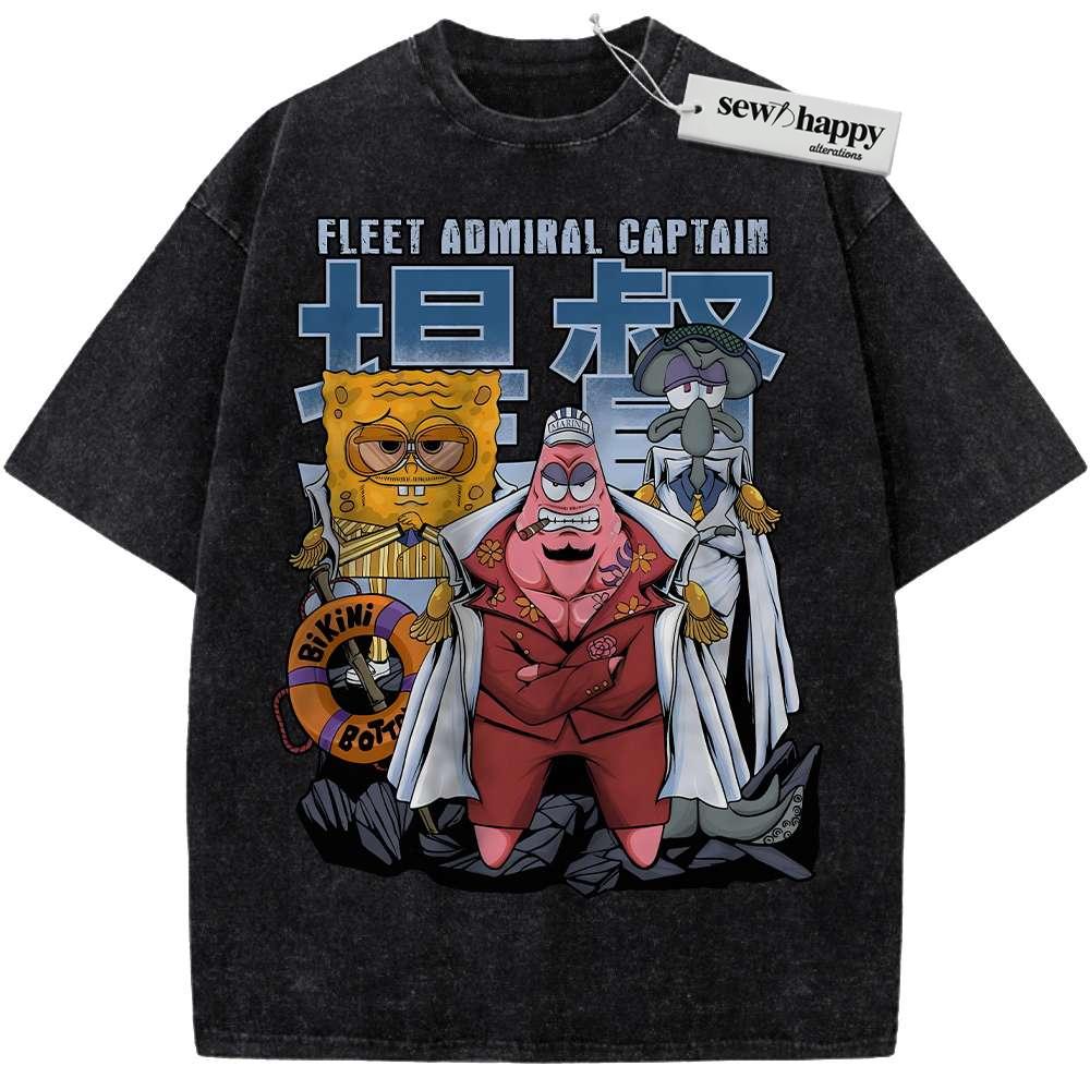 Wash Tee SpongeBob SquarePants Shirt, Animated Shirt, Vintage T-Shirt