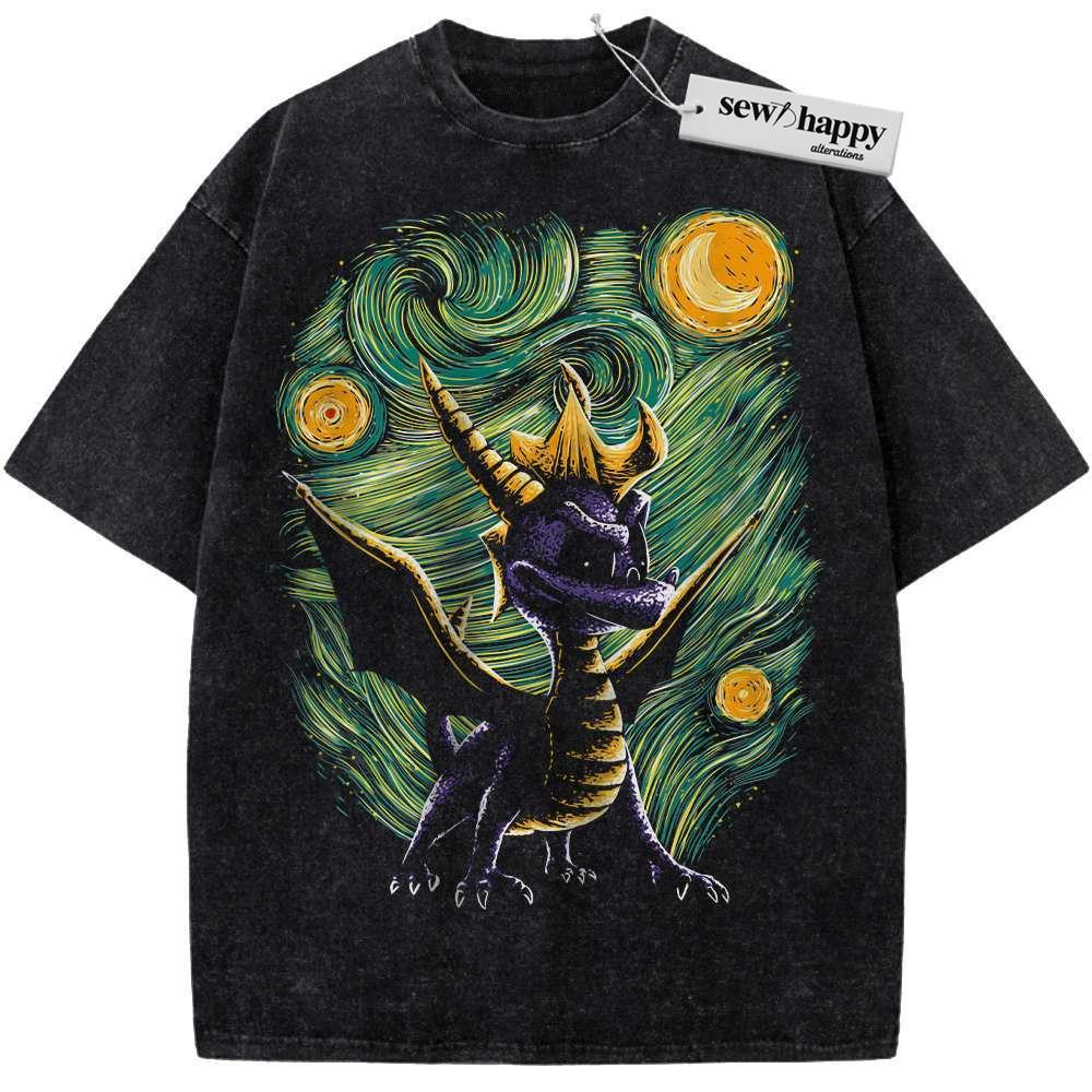 Wash Tee Spyro the Dragon Shirt, Game Shirt, Vintage T-Shirt